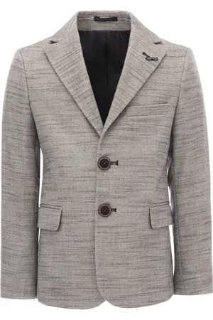 M. Moustache Tweed blazer met enkele rij knopen