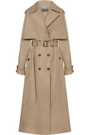 Alberta Ferretti Trenchcoat met dubbele rij knopen