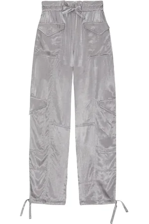 Ganni High waist broek met toelopende pijpen