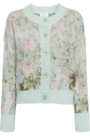 Onefifteen Gebreid vest met bloemen intarsia