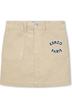 Kenzo Ribfluwelen rok met logo