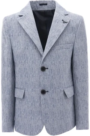 M. Moustache Tweed blazer met enkele rij knopen