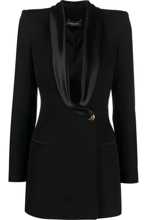 VERSACE Grain de poudre blazer met enkele rij knopen