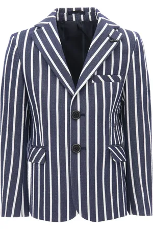 M. Moustache Gestreepte blazer met enkele rij knopen