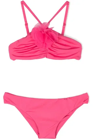 MONNALISA Bikini met ruches en bloemapplicatie