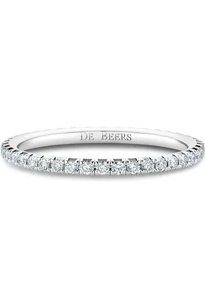 De Beers 18kt witgouden Aura Eternity ring met diamant