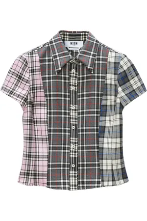 Msgm Geruite blouse met patchwork