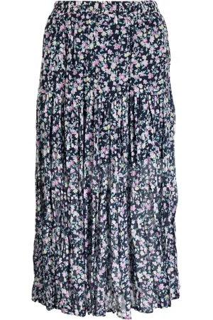 B+AB Plooirok met bloemenprint