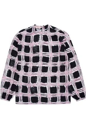 Marni Geruit shirt met ronde hals