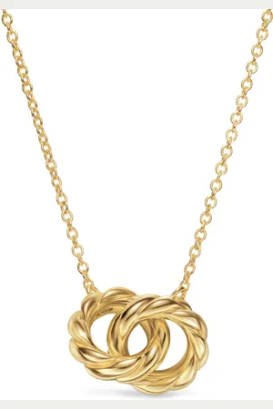 David Yurman 18kt geelgouden Sculpted Cable halsketting (2mm)