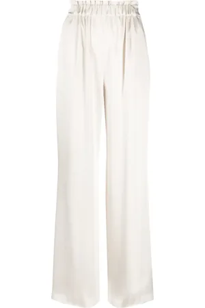 Claudie Pierlot Broek met wijde pijpen en gesmockte tailleband