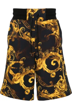 VERSACE Katoenen trainingsbroek met barokprint