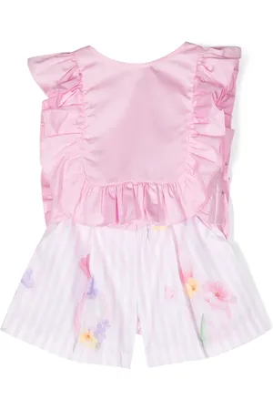 Lapin House Shorts met ruches en bloemenprint