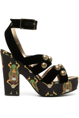 La DoubleJ Medal sandalen met sleehak