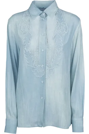 ERMANNO SCERVINO Overhemd met bloemenpatch