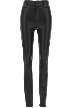 DAVID KOMA Legging met leren vlak