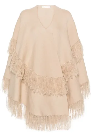 By Malene Birger Cape van wolblend met franje