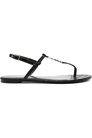 Saint Laurent Cassandra sandalen met open teen