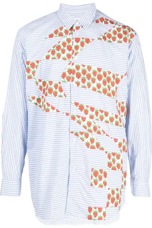 Comme des Garçons X Brent Westfall overhemd met patchwork
