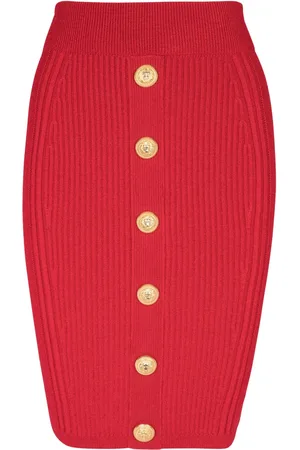 Balmain Kabelgebreide kokerrok