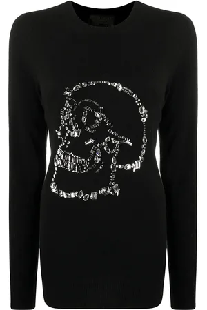 Philipp Plein Trui met verfraaide doodskop