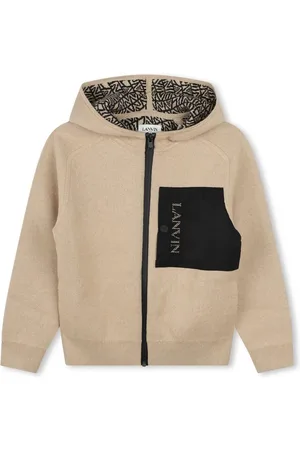 Lanvin Hoodie met geborduurd logo en rits