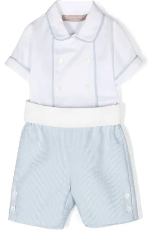LA STUPENDERIA Gestreepte top en shorts