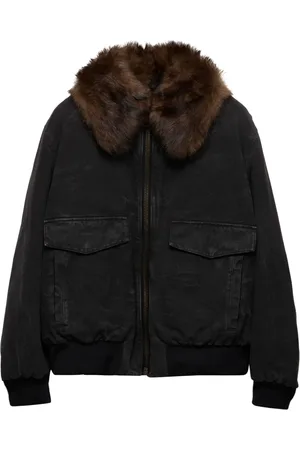 Prada Katoenen jack met lammy kraag