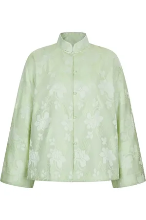 SHANGHAI TANG Shirt met bloemjacquard