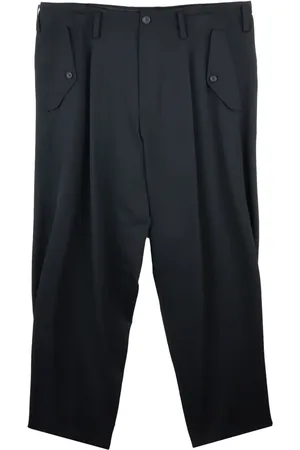 YOHJI YAMAMOTO Straight broek met geplooid detail