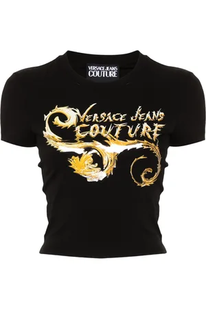 VERSACE Chromo Couture cropped T