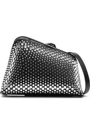 The Attico Midnight clutch verfraaid met stras