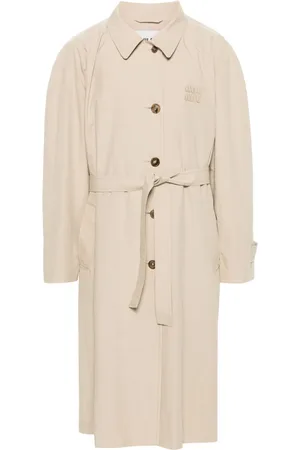Miu Miu Lange jas met logo
