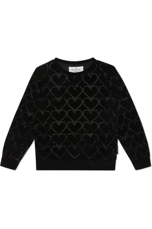 Philipp Plein Sweater met hartvormige studs