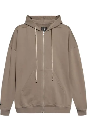 Rick Owens Hoodie met rits van biologisch katoen