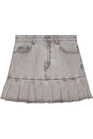 Ganni Future denim geplooide mini