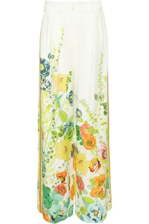 ALÉMAIS Constance broek met wijde pijpen en bloemen
