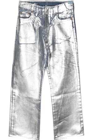 DOUBLET Jeans met folie coating
