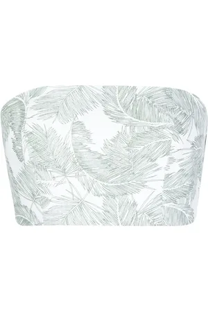 Bambah Bustier met palmbladprint