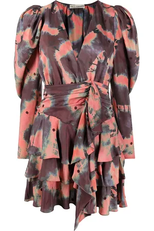 ULLA JOHNSON Jurk met ruchesprint