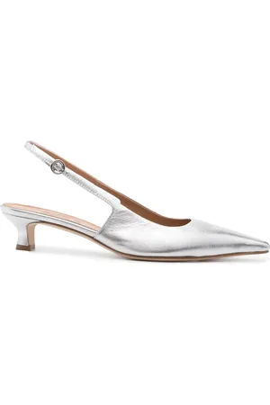Aeyde 35 mm Catrina metallic leren pumps
