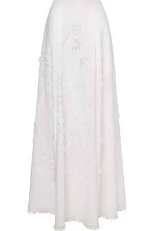 Alberta Ferretti Rok met geborduurde bloemen