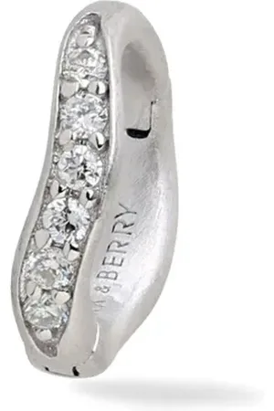Lark & Berry 14kt geelgouden kleine Dune oorring met diamant