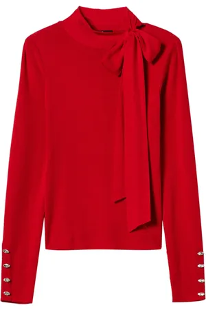 Twin-Set Trui met hoge hals en strikdetail