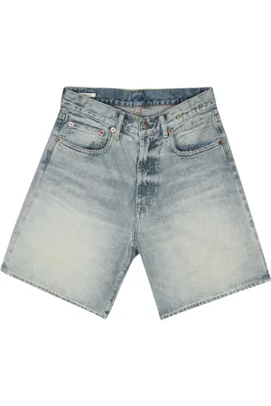 R13 Denim shorts met logopatch