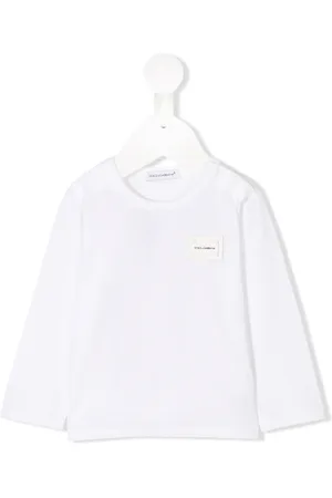Dolce & Gabbana Top met lange mouwen en logo plakkaat