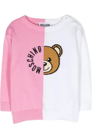 Moschino Sneakers met colourblocking en teddybeer