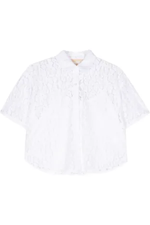 Michael Kors Blouse met kant en luipaardprint
