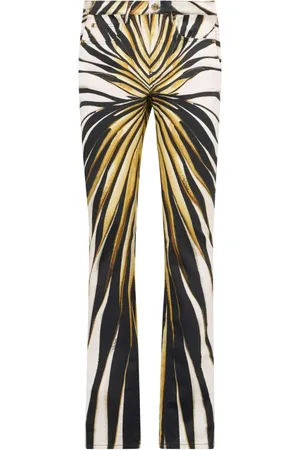 Roberto Cavalli Ray Of Gold skinny broek met print