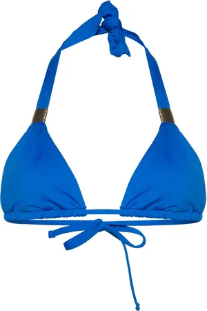 Heidi Klein Triangel bikinitop met gesmockt detail